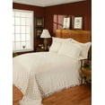 thumbnail image 1 of Belle Maison 3-Pieces Ivory Diamond Chenille Bedspread Bedding Sets, Queen, 1 of 1