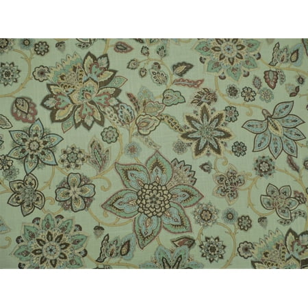 Belle Maison Cassidy Linen Upholstery Drapery Fabric Spa Floral NN17