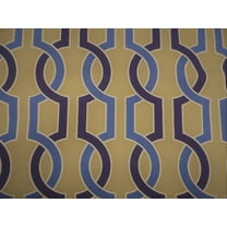 Belle Maison Harlow Cotton Upholstery Drapery Fabric Lagoon Geometric MM49