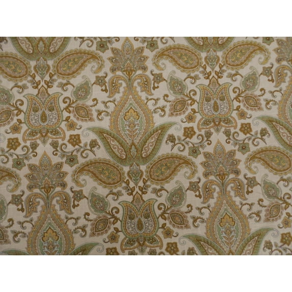 Belle Maison Sullivan Linen Upholstery Drapery Fabric Natural PaisleyFloral NN38