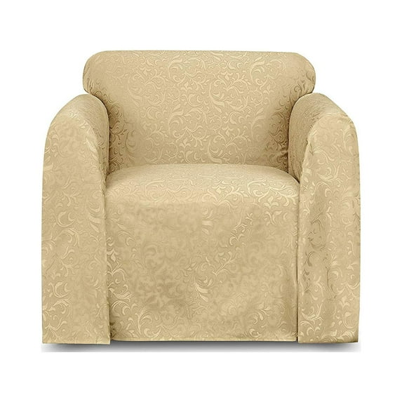 Belle Maison USA, LTD. Brianna Jacquard Chair Slipcover