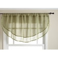 thumbnail image 1 of Belle Maison USA, LTD. Elegance Voile Layered Ascot Curtain Valance 60" x 24", 1 of 3