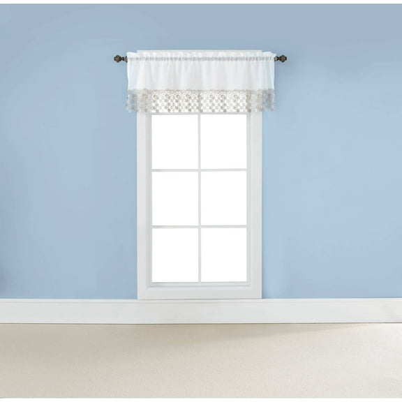 Belle Maison USA, LTD. Lillian Valance with Macrame Band 55” x 17”