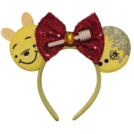Belle Mickey Ears, Yellow Minnie Ears, Winnie The Pooh Minnie Ears, Belle Mickey Ears, Winnie The Pooh Mickey Ears