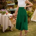 thumbnail image 1 of Belle Poque Women Vintage Tiered Swing Skirt Elastic Waist Mid-calf Flared A-Line Skirt Midi Skirt, 1 of 8