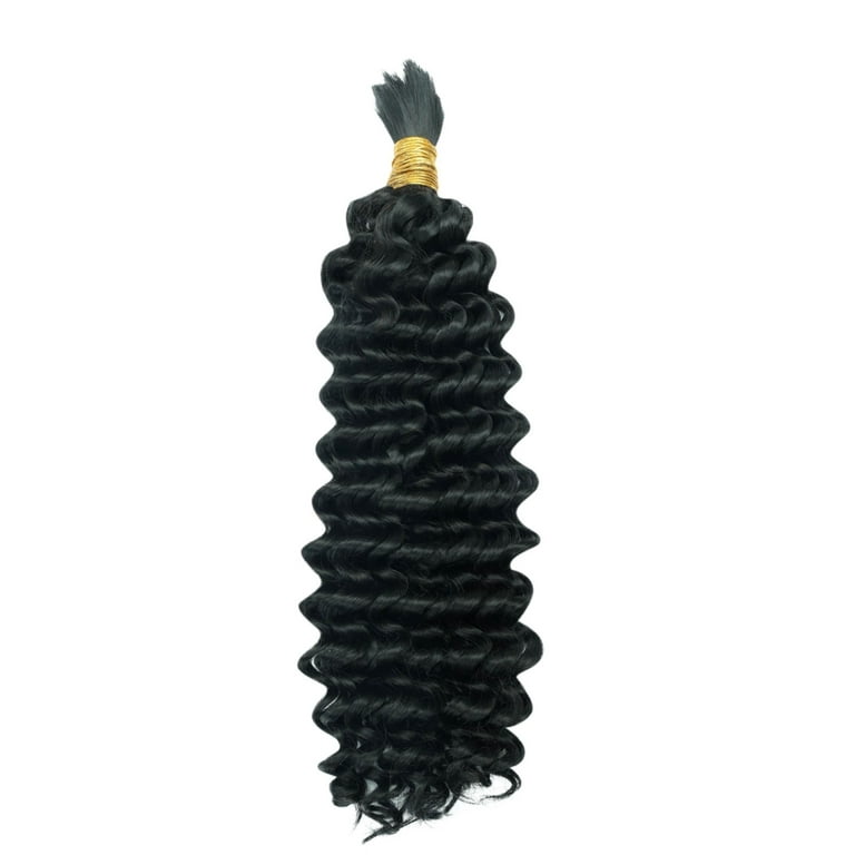 BELLE Rich Black 1b Deep Wave Braiding Hair 22in Curly Twist