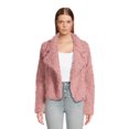 thumbnail image 1 of Belle du Jour Juniors Faux Fur Open Front Jacket, Sizes XS-XL, 1 of 5
