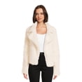 thumbnail image 1 of Belle du Jour Juniors Faux Fur Open Front Jacket, Sizes XS-XL, 1 of 5