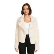 Belle du Jour Juniors Faux Fur Open Front Jacket, Sizes XS-XL