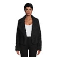 thumbnail image 1 of Belle du Jour Juniors Faux Fur Open Front Jacket, Sizes XS-XL, 1 of 5