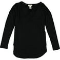 thumbnail image 1 of Belle du Jour Womens Crisscross Pullover Blouse, Black, Juniors, X-Small, 1 of 1