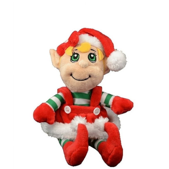 Belle the Elf 8-Inch Plush Stuffed Toy Holiday Elf Doll with Festive Outfit Christmas Plushie Gift for Kids, Collectors, and Holiday Dcor