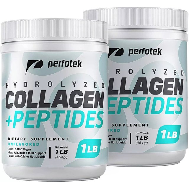 BelleElite 2 PACK Collagen Peptides Powder Types I and III NonGMO Easy