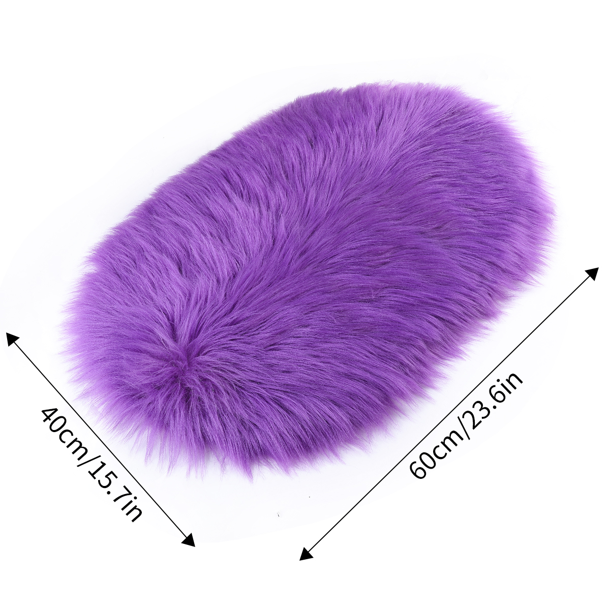 BelleForn Decor Super Soft Area Ellipse Rug, Small Fluffy Rug for