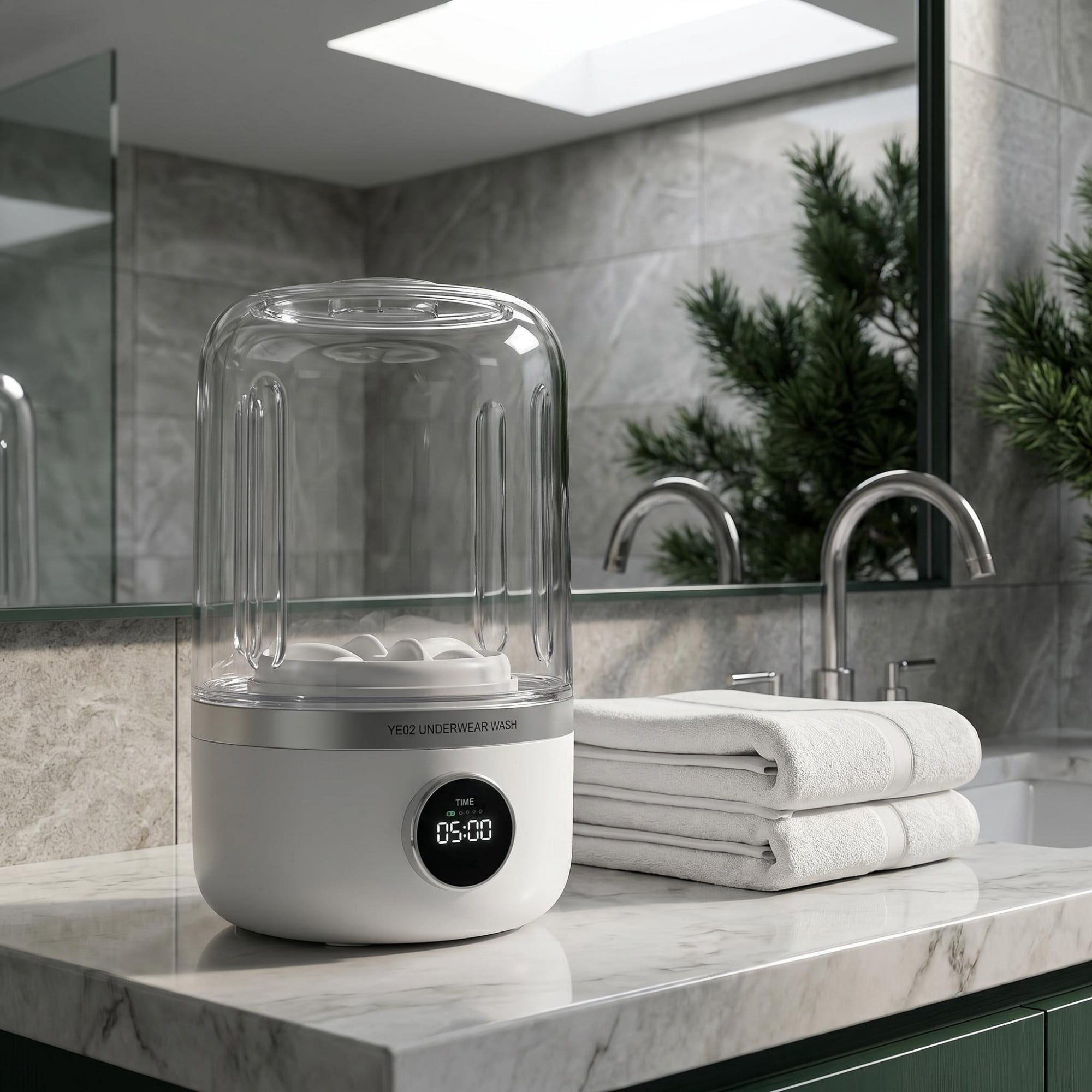 Mini Portable Washing Machine,4,000mAh Rechargeable Cordless Underwear Washer for Bras/Underwear/Socks, Perfect for Home, Apartment, Camping, and Travel Gifts for Mom Women