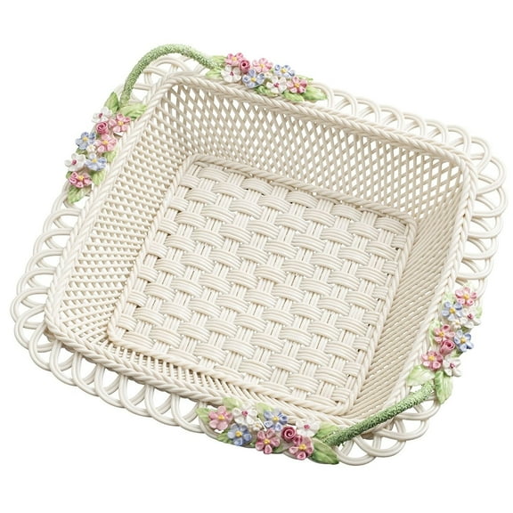 Belleek Periwinkle Square Basket