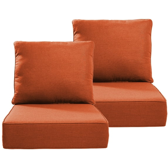 Bellefurn Luxury Outdoor Deep Seat Cushion 22 X 24 X 6 inch for Patio Furniture,Outdoor Sofa Cushions Chairs Cushions,Waterproof & Fade Resistant Patio Furniture Cushions for Wicker Chair,Couch