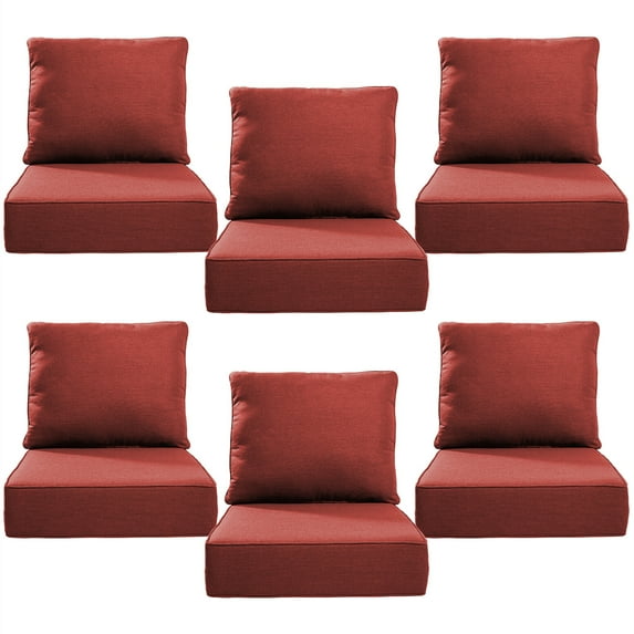 Bellefurn Luxury Outdoor Deep Seat Cushion 22 X 24 X 6 inch for Patio Furniture,Outdoor Sofa Cushions Chairs Cushions,Waterproof & Fade Resistant Patio Furniture Cushions for Wicker Chair,Couch