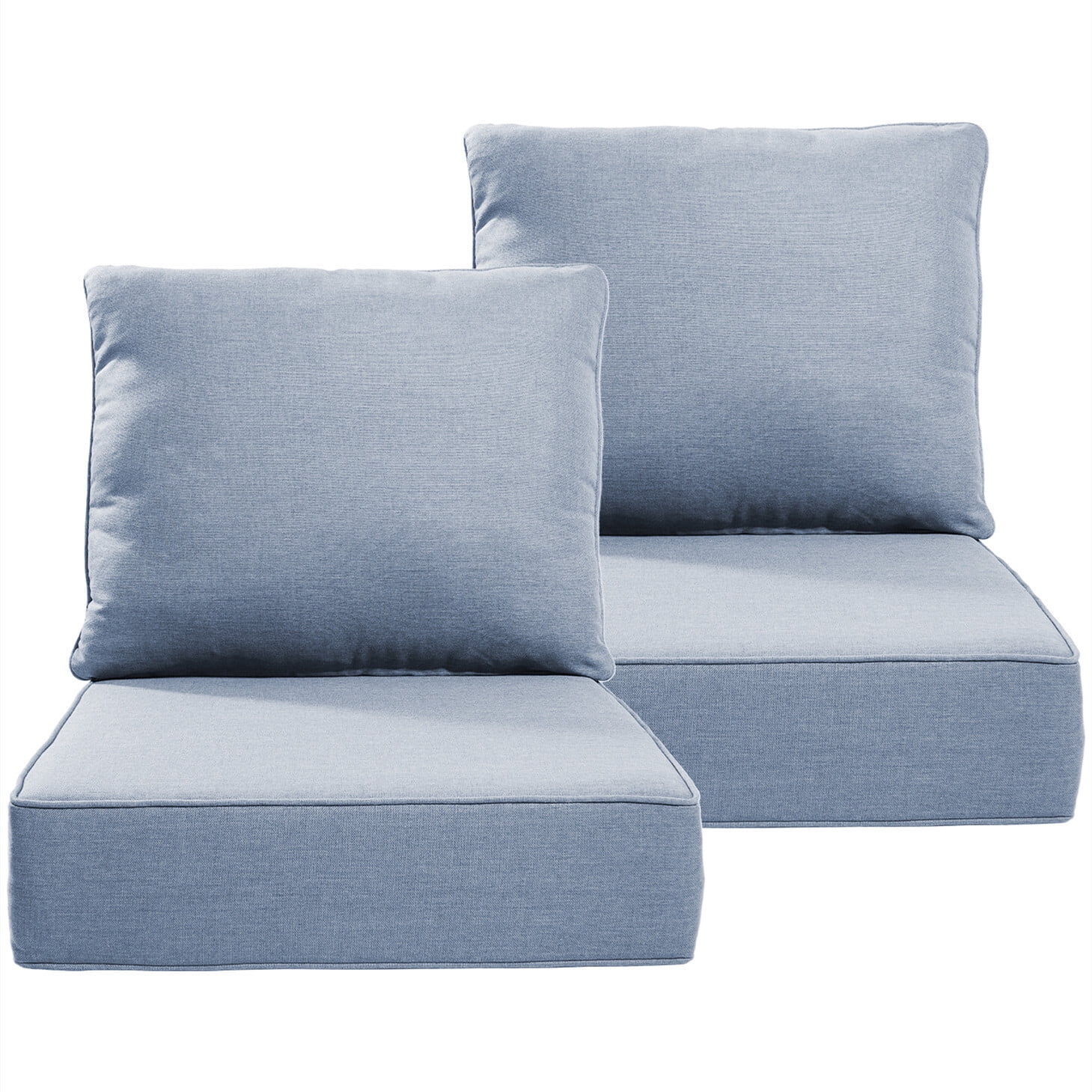 Bellefurn Luxury Outdoor Deep Seat Cushion 22 X 24 X 6 inch for Patio Furniture,Outdoor Sofa Cushions Chairs Cushions,Waterproof & Fade Resistant Patio Furniture Cushions for Wicker Chair,Couch