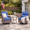 thumbnail image 1 of Bellefurn Outdoor Swivel Rocker Patio Chairs with 6-inch Thick Cushions,Patio Swivel Chairs Set of 2 Wicker Patio Chairs Patio Furniture Set for Porch Balcony Garden Deck Yard, 1 of 12