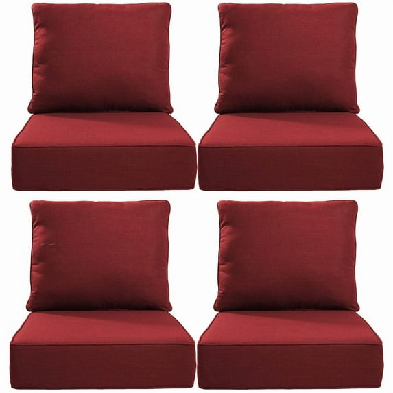 Bellefurn Outdoor Deep Seat Cushion 24 X 24 X 6 inch for Patio Furniture,Outdoor Chair Cushions Waterproof & Fade Resistant Patio Furniture Cushions for Wicker Chair, Sofa, Couch