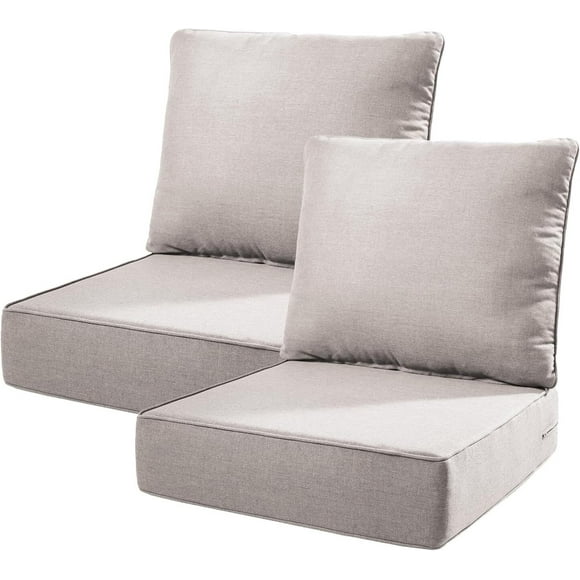 Bellefurn Outdoor Deep Seat Cushion 24 X 24 X 6 inch for Patio Furniture,Outdoor Chair Cushions Waterproof & Fade Resistant Patio Furniture Cushions for Wicker Chair, Sofa, Couch