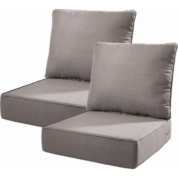 Bellefurn Outdoor Deep Seat Cushion 24 X 24 X 6 inch for Patio Furniture,Outdoor Chair Cushions Waterproof & Fade Resistant Patio Furniture Cushions for Wicker Chair, Sofa, Couch