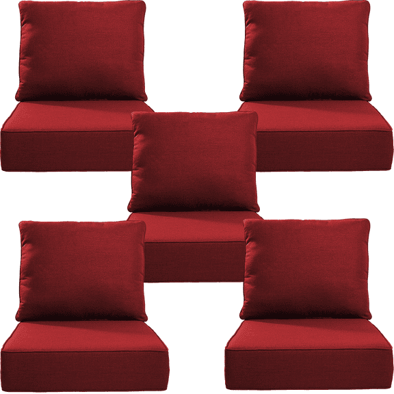 Bellefurn Outdoor Deep Seat Cushion 24 X 24 X 6 inch for Patio Furniture,Outdoor Chair Cushions Waterproof & Fade Resistant Patio Furniture Cushions for Wicker Chair, Sofa, Couch