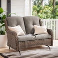 thumbnail image 1 of Bellefurn Outdoor Loveseat Sofa Patio Glider Rocking Bench,Garden Loveseat Seating Patio Chair Set with Cushion,for Porch Balcony and Backyard, 1 of 9