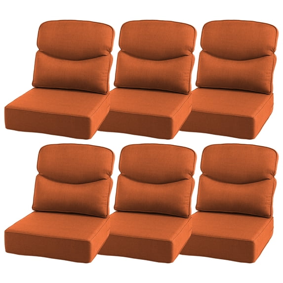 Bellefurn Outdoor Seat Cushions 22 X 24 X 6 inch for Patio Furniture,Outdoor Chair Cushions Outdoor Deep Seat Cushion with Water Resistant & Removable Cover Patio Cushions for Wicker Chair,Sofa,Couch