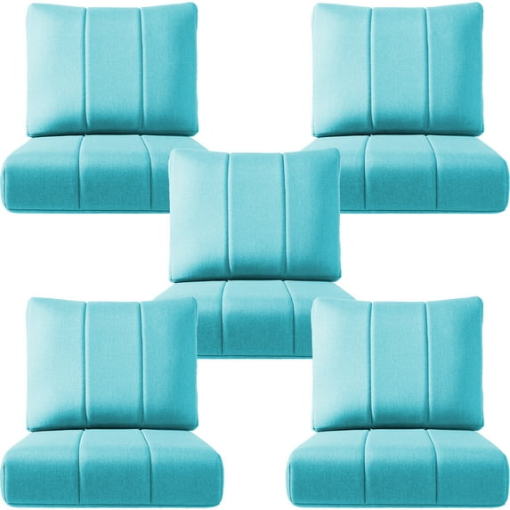 Bellefurn Outdoor Seat Cushions 24 X 24 X 6 inch for Patio Furniture,Outdoor Chair Cushions Outdoor Deep Seat Cushion with Water Resistant & Removable Cover Patio Cushions for Wicker Chair,Sofa,Couch