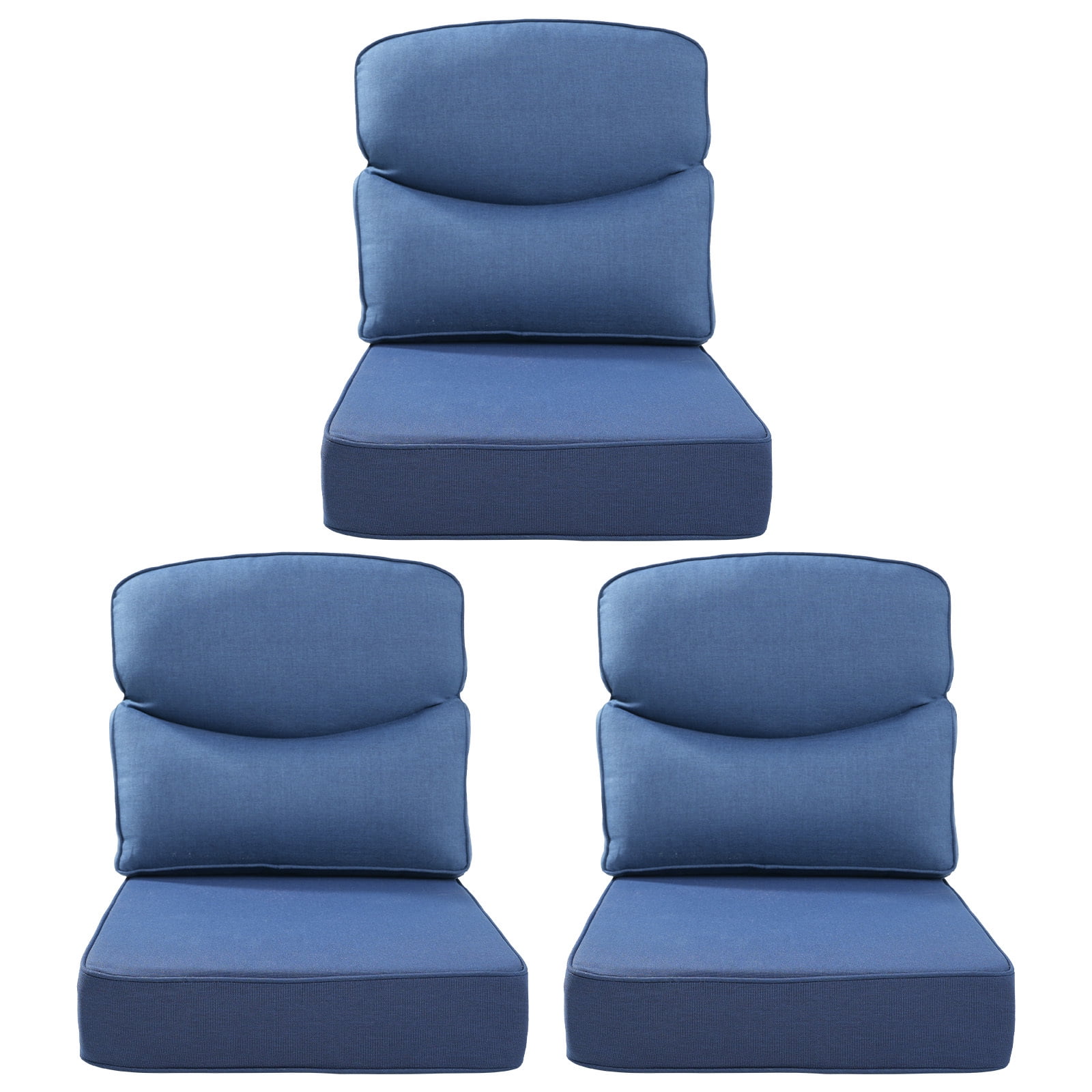 Bellefurn Outdoor Seat Cushions 22 X 24 X 6 inch for Patio Furniture,Outdoor Chair Cushions Outdoor Deep Seat Cushion with Water Resistant & Removable Cover Patio Cushions for Wicker Chair,Sofa,Couch