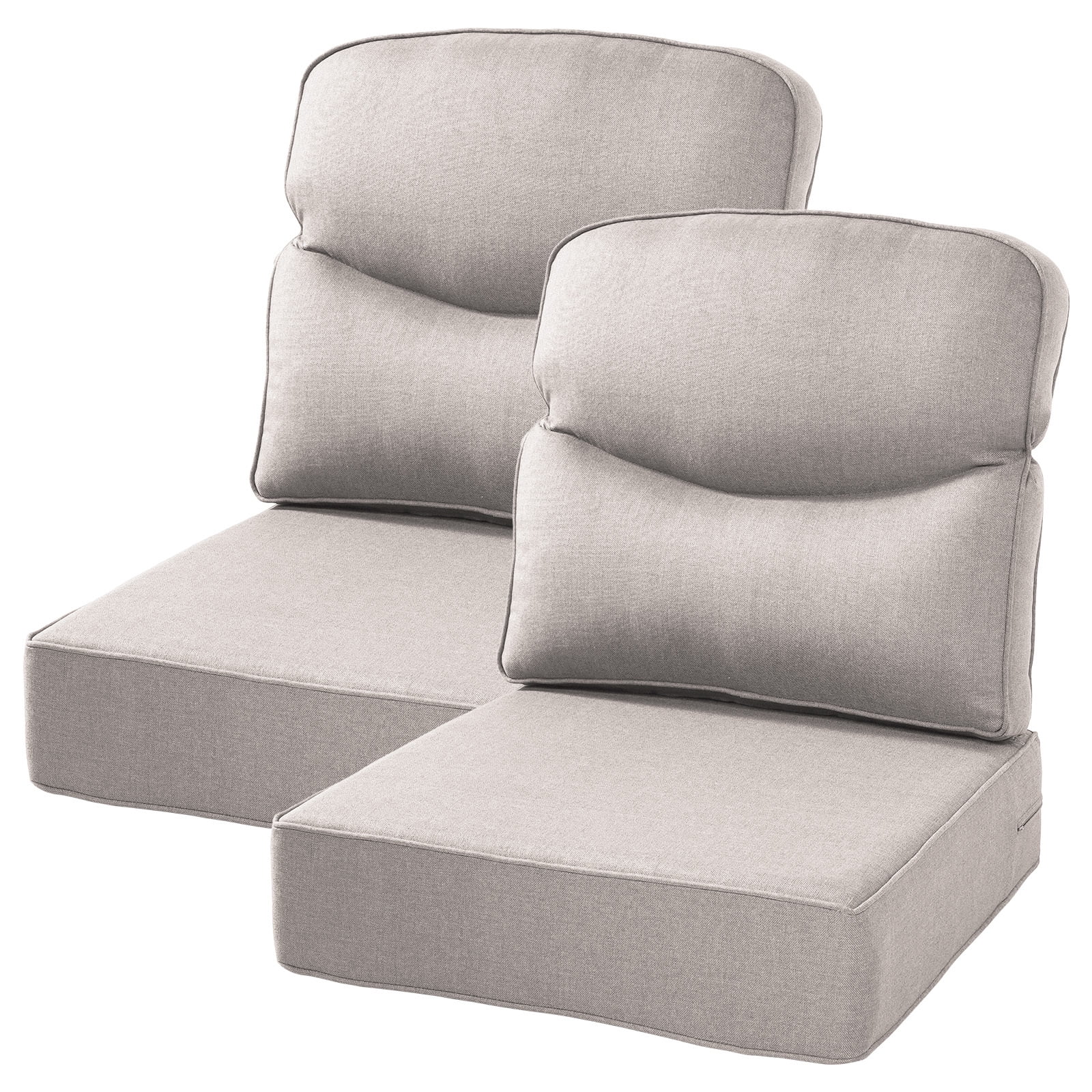 Bellefurn Outdoor Seat Cushions 22 X 24 X 6 inch for Patio Furniture,Outdoor Chair Cushions Outdoor Deep Seat Cushion with Water Resistant & Removable Cover Patio Cushions for Wicker Chair,Sofa,Couch
