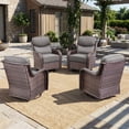 thumbnail image 1 of Bellefurn Outdoor Swivel Rocker Patio Chairs with 6 inch Thick Cushions,Outdoor Swivel Chairs Patio Swivel Glider Chairs,Wicker Outdoor Patio Furniture Set for Porch Balcony Deck, 1 of 12
