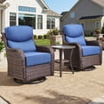 thumbnail image 1 of Bellefurn Outdoor Swivel Rocker Patio Chairs with 6 inch Thick Cushions,Outdoor Swivel Chairs with Table,Patio Swivel Glider Chairs Wicker Outdoor Patio Furniture Set for Porch Balcony Deck, 1 of 12