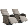 thumbnail image 1 of Bellefurn Outdoor Swivel Recliner Chairs Set of 2,Patio Wicker Recliner Chairs Outdoor Lounge Chairs with Thickness Cushions,Adjustable Angle,Reclining Lounge Chair for Outdoor,Pool,Garden, 1 of 13