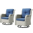 thumbnail image 1 of Bellefurn Outdoor Swivel Rocker Chairs Set of 2,Patio Wicker Swivel Glider Chairs Patio Rocking Chairs with Side Table Patio Furniture Set for Porch Deck Backyard Garden, 1 of 8