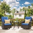 thumbnail image 1 of Bellefurn Outdoor Swivel Rocker Chairs Set of 2,Patio Wicker Swivel Glider Chairs Patio Rocking Chairs with Side Table Patio Furniture Set for Porch Deck Backyard Garden, 1 of 11