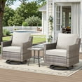 thumbnail image 1 of Bellefurn Outdoor Swivel Rocker Chairs Set of 2 with Table,Patio Wicker Swivel Glider Chairs High Back Patio Outdoor Rocking Chairs Patio Furniture Set for Porch Deck Backyard Garden, 1 of 10