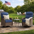 thumbnail image 1 of Bellefurn Outdoor Swivel Rocker Patio Chairs,Patio Swivel Chairs Set of 2,Swivel Glider Lounge Chairs with Side Table Patio Furniture Set for Outdoor,Balcony,Front Porch,Firepit Area, 1 of 11
