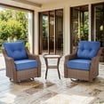 thumbnail image 1 of Bellefurn Luxury Outdoor Swivel Chairs Set with 6 inch Thick Cushions,Patio Swivel Rocking Chairs Set of 2 with Side Table,Patio Furniture Chairs Set for Balcony,Porch,Garden, 1 of 10