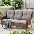thumbnail image 1 of Bellefurn Patio 3 Seater Sofa Wicker Outdoor Couch,Patio Furniture Sofa with Thick Cushions for Outdoor,Backyard,Porch, 1 of 10
