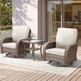 thumbnail image 1 of Bellefurn Patio Swivel Chairs Set of 2 with Table,Outdoor Swivel Glider Chairs All Weather PE Wicker Outdoor Rocking Chairs Patio Furniture Set for Outdoor,Balcony,Front Porch, 1 of 10
