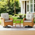 thumbnail image 1 of Bellefurn Patio Swivel Rocking Chairs Set of 2,Outdoor Wicker Swivel Glider Chair with Side Table Wicker Patio Furniture Set for Balcony Porch Pool, 1 of 9