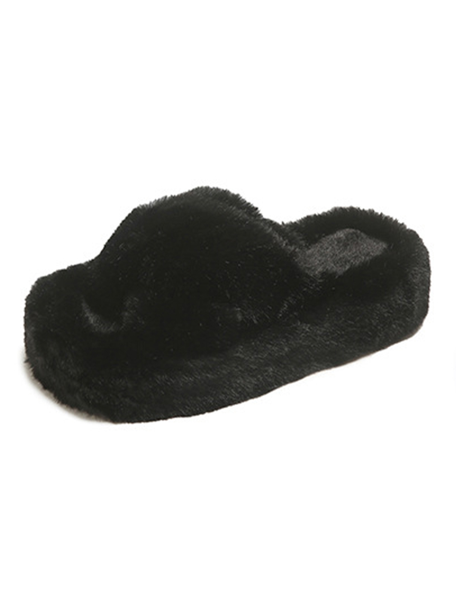 Bellella Ladies Fuzzy Slippers Slip On Plush Slipper Open Toe Fluffy
