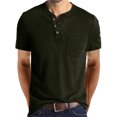 thumbnail image 1 of Bellella Men Henley Shirts Casual Short Sleeve Crew Neck Pullover Tops Summer Button Up T-Shirts with Front Pocket, 1 of 5