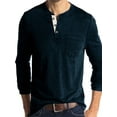 thumbnail image 1 of Bellella Mens Henley T Shirts Casual Button Down Pullover Daily Wear Tops Solid Color Basic Tee Royal Blue S, 1 of 5