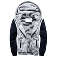 thumbnail image 1 of Bellella Soft Thermal Jacket Winter Coat for Men Color Stitching Coat Fleece Lined Jacket Hooded Outerwear with Pockets, 1 of 2