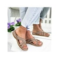 thumbnail image 1 of Bellella Women Flat Platform Espadrilles Sandals Ladies Summer Beach Thong Ring Shoes, 1 of 5