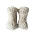 thumbnail image 1 of Bellella Women Mid Calf Boot Plush Winter Warm Shoes Furry Fuzzy Snow Boots Lightweight Casual Indoor Outdoor Beige 5.5, 1 of 3